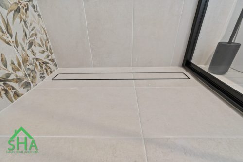 Bathroom tile floor built By Smart Home Additions  Second Storey Addition Mount Annan 
