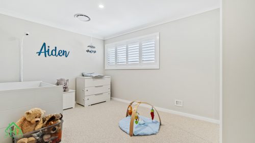 Children's bedroom in second storey addition Gledswood Hills 70m2 built by Smart Home Additions