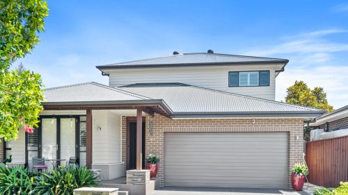Front elevation of second storey addition Gledswood Hills 70m2 built by Smart Home Additions
