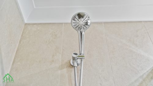 Rainfall shower in second storey addition Gledswood Hills 70m2 built by Smart Home Additions